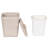 La Jolla Square Waste Basket and Trash Bin with Lid and Plastic Insert-99884494