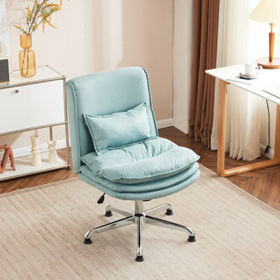 Chaise de bureau rembourrée sans accoudoirs sans roulettes