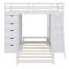 Lit superposé avec lumière DEL et ports USB, tiroirs, tablettes et bureau-713827013