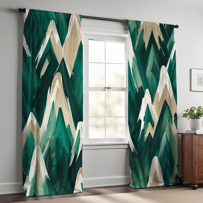 Paire de rideaux semi-transparents en polyester Efran, L 20 po x L 61 po