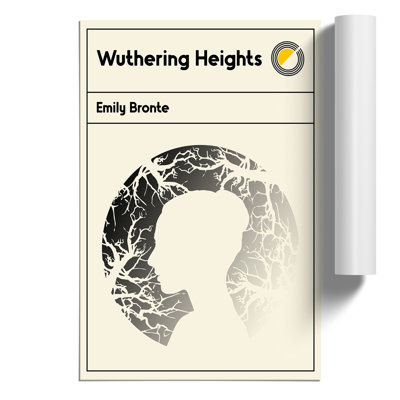 Book Cover Wuthering Heights Emily Bronte - Frameless Print