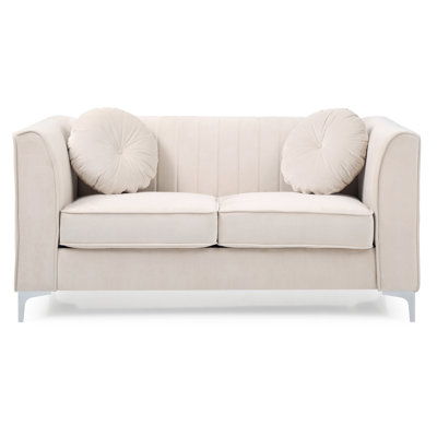 Delray 65in Loveseat, Ivory