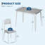 Table de salle à manger pour 2, ensemble de coin-repas carré 3 pièces avec 2 chaises - Petit ensemble de cuisine et salle à manger pour petits espaces, appartement (blanc)