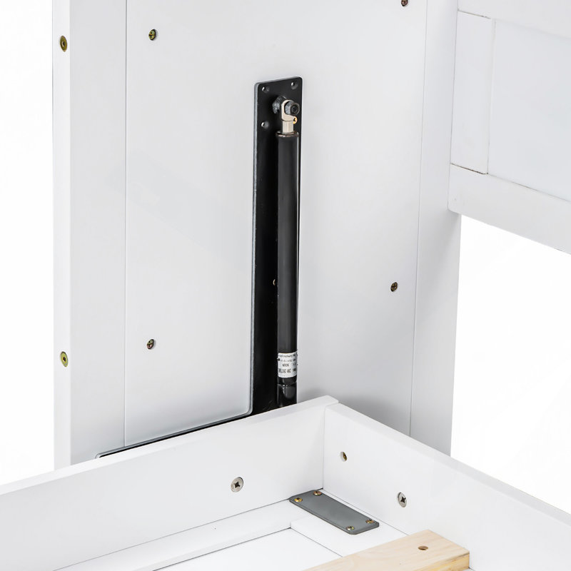 Lit escamotable avec bureau, lumière DEL et station de charge USB