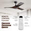Kemp 52'' 3-Blade Matte Modern Ceiling Fan with Remote Control-1923580134