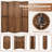 4 Panel Pegboard Display With 360° Metal Hinges Solid Wood Frame For Craft Show