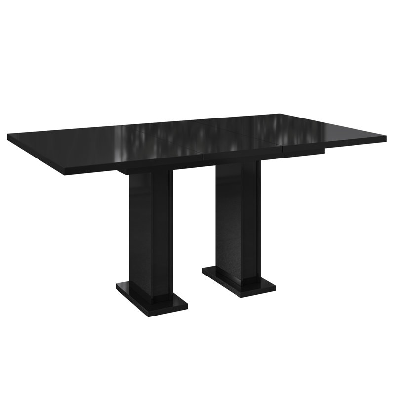 Helme Extendable Dining Table,  Black Gloss