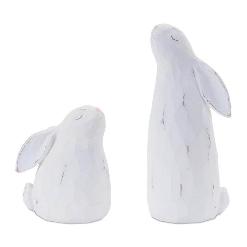 Figurine de lapin sculpté (ensemble de 4)