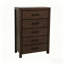 Commode à 5 tiroirs en pin foncé foncé, armoire de rangement moderne pour chambre nordique, rangement compact