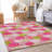 Premium Machine Washable Prisco Pink Rug-1843202540