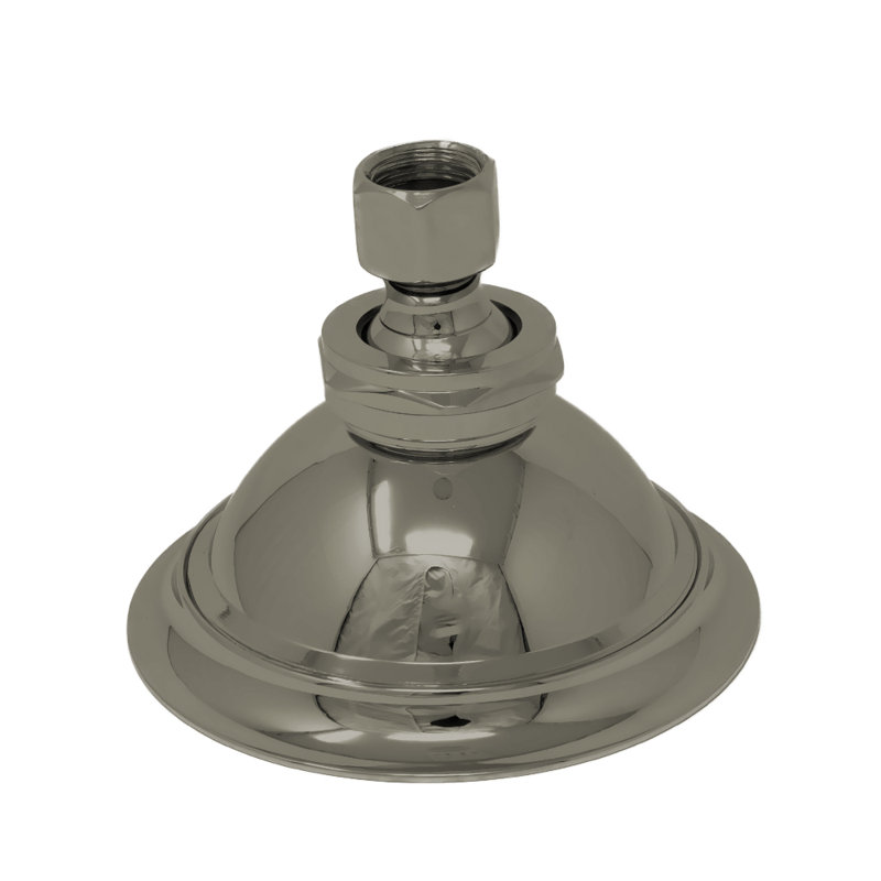 Pomme de douche de 4 po de diamètre avec 1,75 gallon par minute et laiton massif Strom Living, Nickel mat