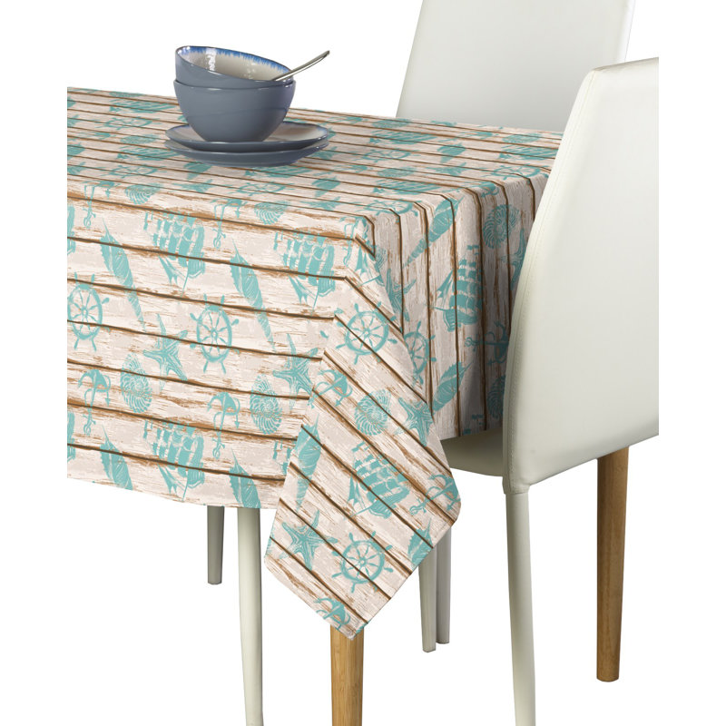 Snead Nautical Art Tablecloth, 104" x 60"