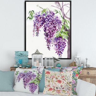 " Purple Wisteria Branches " Painting Print