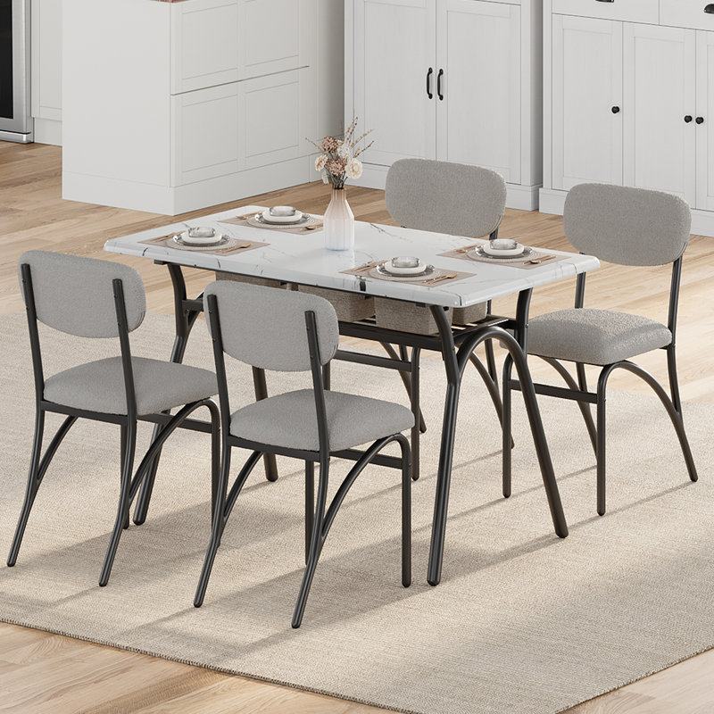Dining Chair, Grey, 4PCs