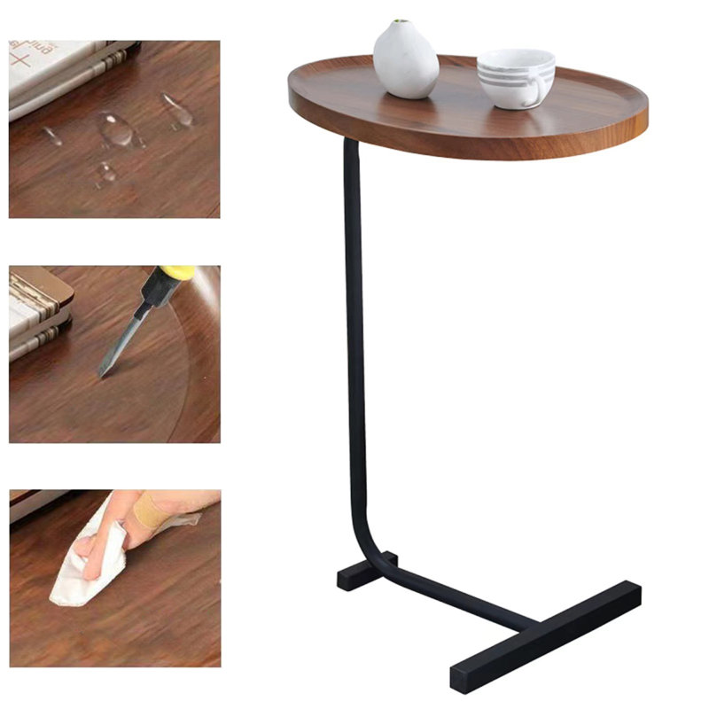 Ensemble de tables de bout Marjut, Noir, Brun