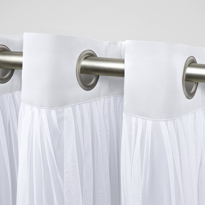 Cresendo Room Darkening Curtain Pair, 52" W x 96" L, Pink