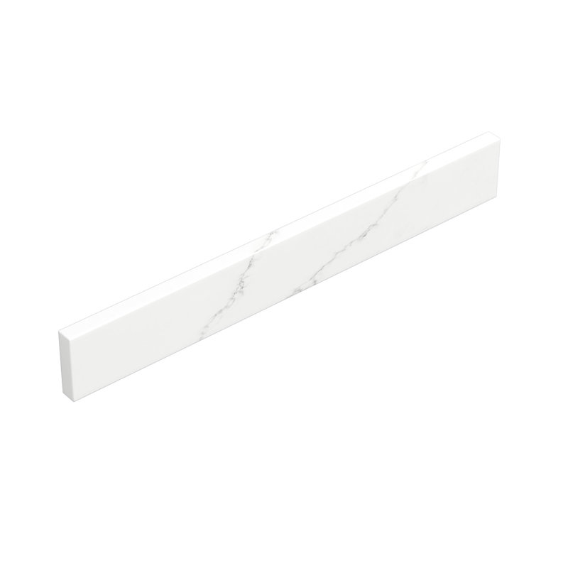 Replacement Sidesplash in White Quartz, Quartz Giotto