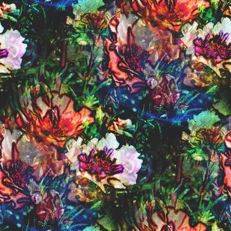 Flower Seamless Texture by Maxximmm - Wrapped Canvas Print, 91cm H x 91cm W x 3.8cm D