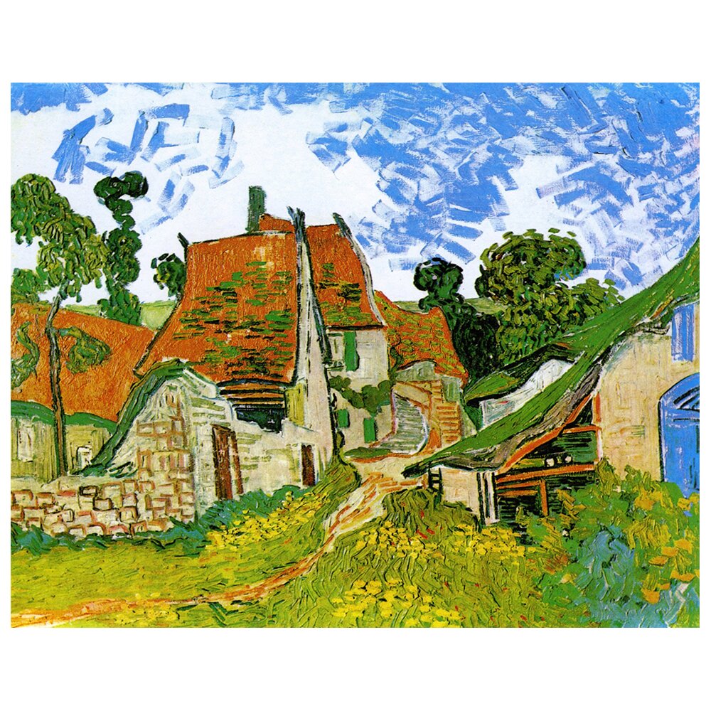 Leinwandbild Village Street in Auvers von Vincent Van Gogh