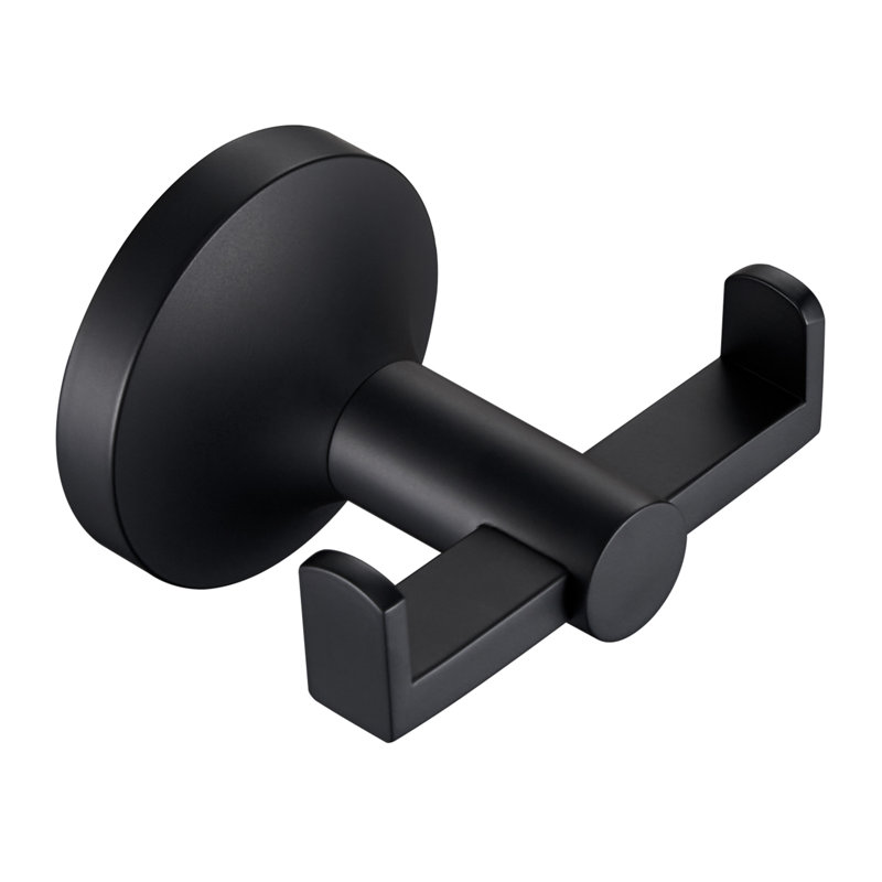 APLusee Double Bath Towel Holder Black