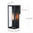 4-Pack 1-Light 13-in Matte Black Finish Outdoor Wall Light With Clear Glass Shade-2001375584