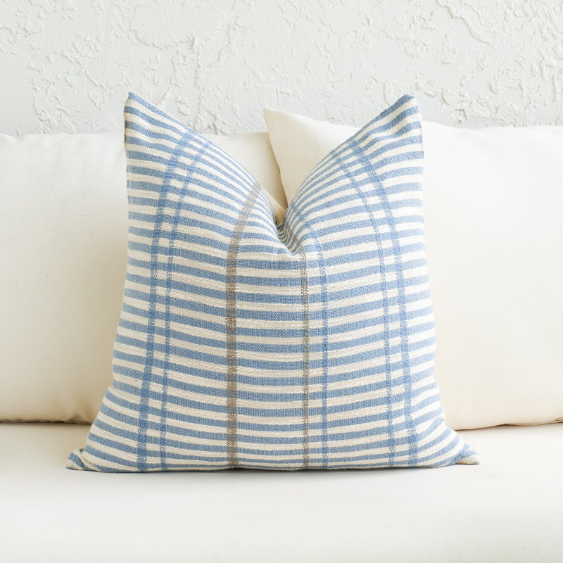 Blue Striped 2 Pillow Set