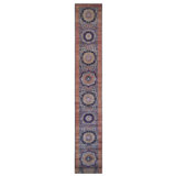 Hand Knotted Wool Area Rug in Gray And Rust