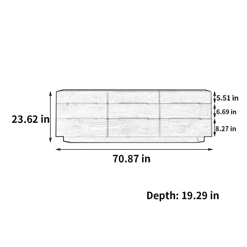Armoire de rangement grande capacité à tiroirs multiples, Chêne rouge