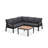 Ensemble de conversation modulaire 2 pièces avec coussins Panama