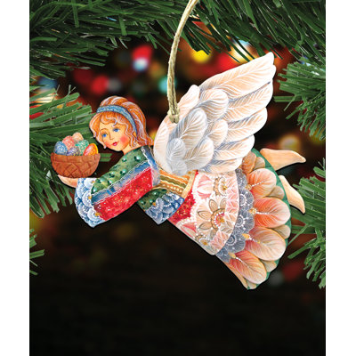 5'' Wood Hanging Figurine Ornament