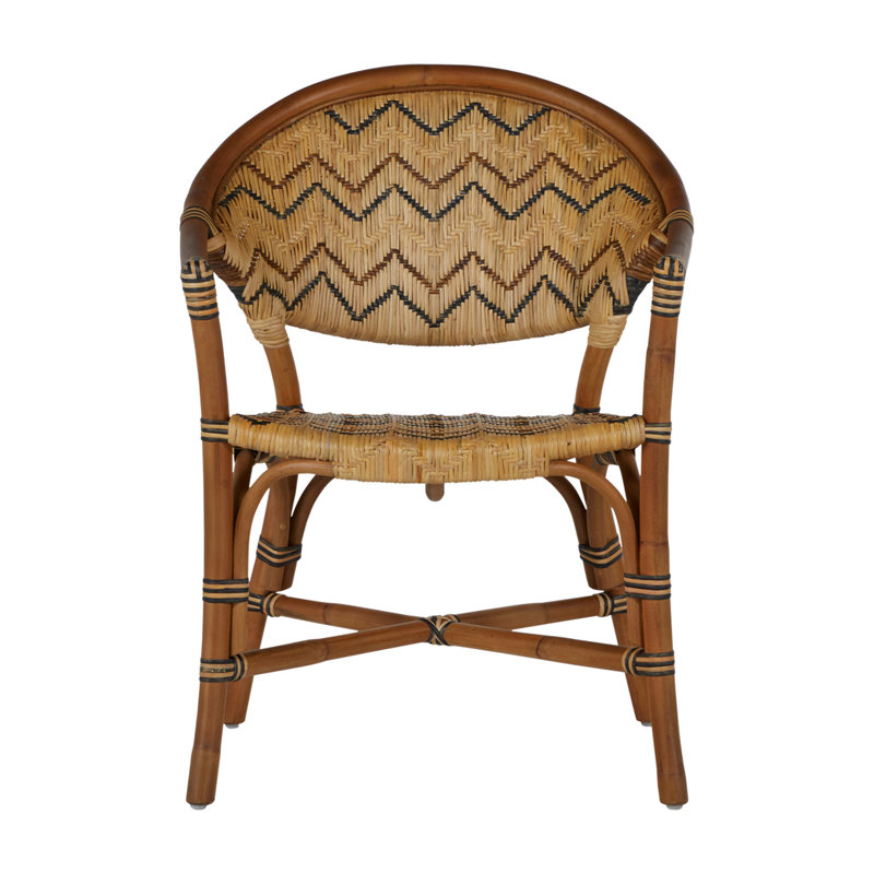 Emmett Brown Rattan and Cane Arm Chair