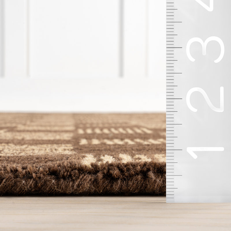 Quince Checkered Wool Area Rug, Rectangle 10' x 14'