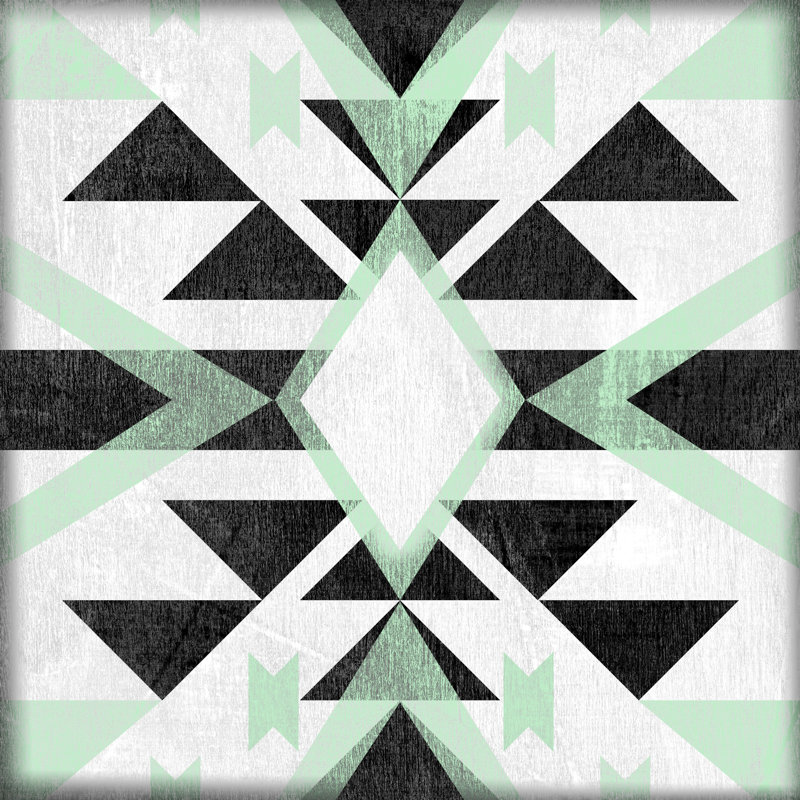 Motif aztèque moderne I, H 36 po x l 36 po