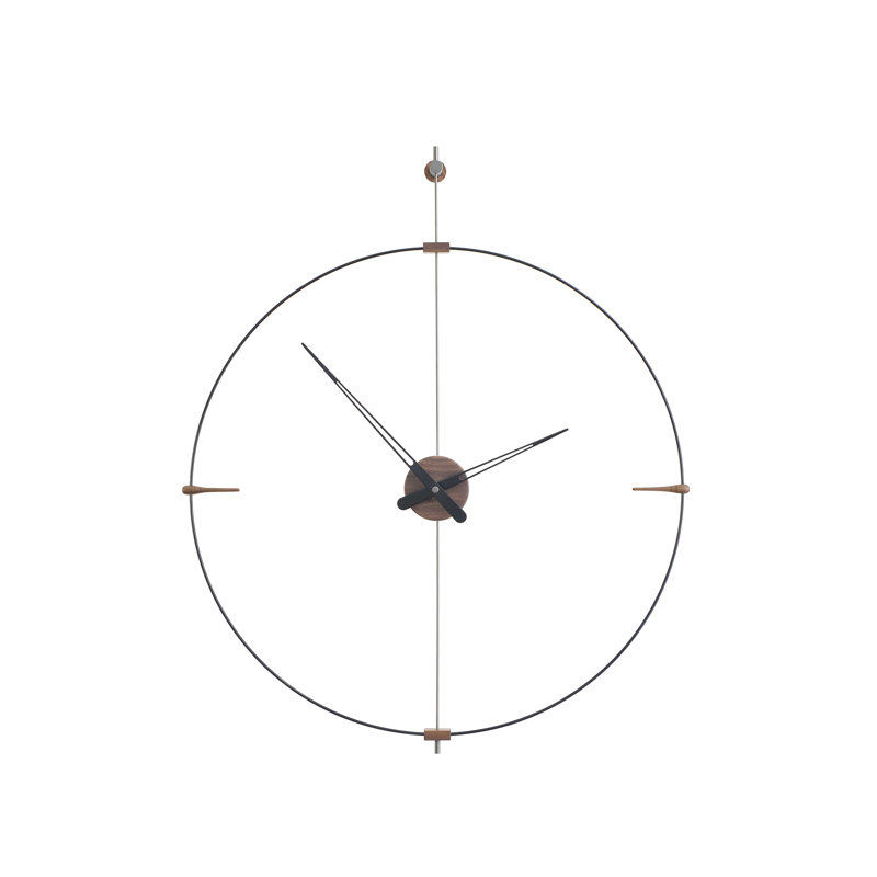 Mini Bilbao Analog Wall Clock, Black/Graphite