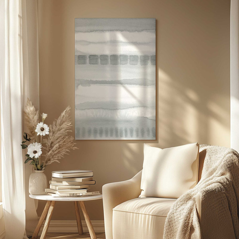 Impression sur toile Soft Gradient Stripes II, H 18 po x l 12 po x P 1,25 po, Toile tendue