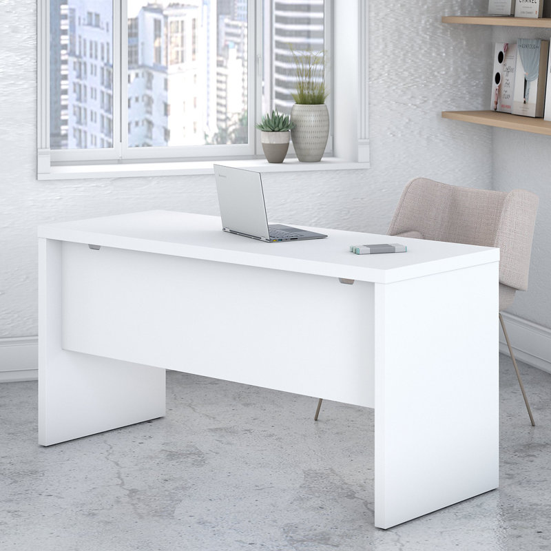 Echo Desk, Pure White, 30" H x 72" W x 32.32" D
