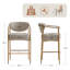 Tabouret de comptoir rembourré 27 po avec accoudoirs-1373546405