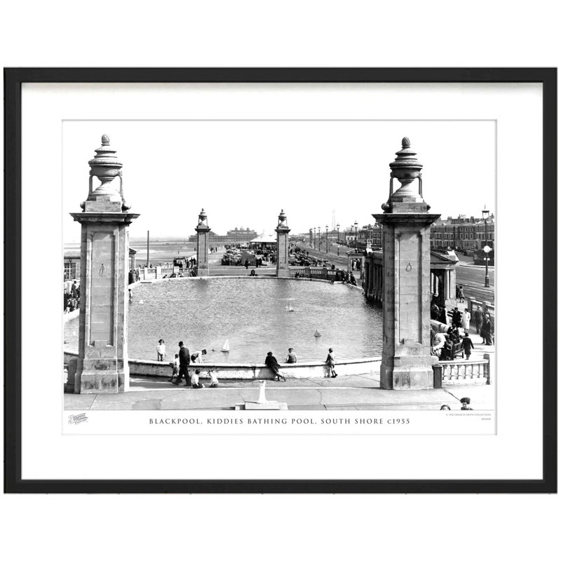 Blackpool, Kiddies Bathing Pool, South Shore C1955 - Single Picture Frame Print, 60cm H x 80cm W x 2.3cm D