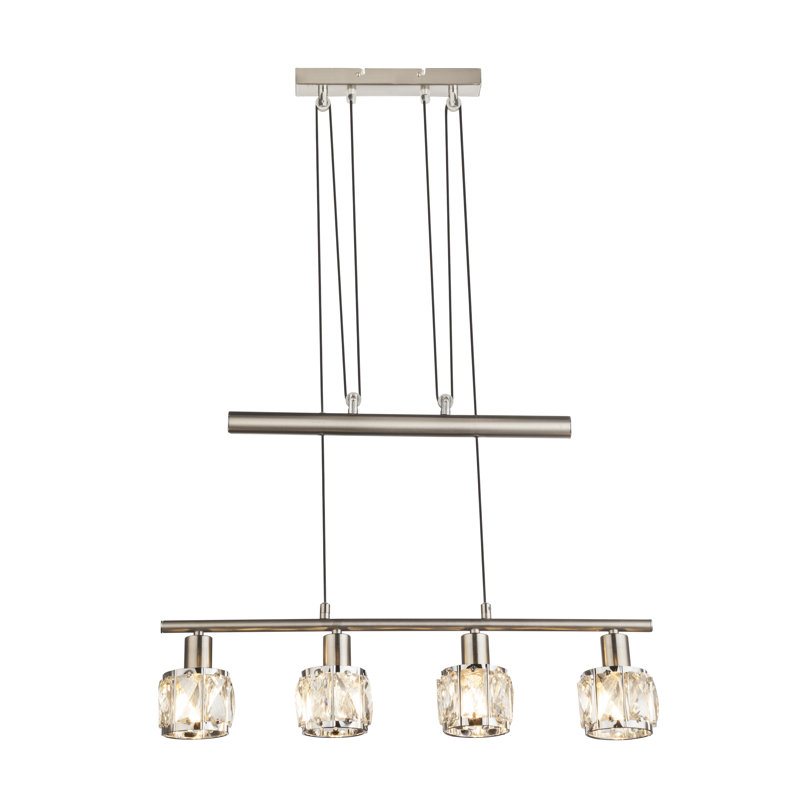 Goslar 4 - Light Kitchen Island Pendant, Silver