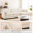 102" Corduroy L-Shaped Couch 3-Seater With Movable Ottoman-1842814028
