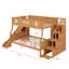 Lit superposé avec glissade et escalier de rangement pour ranger les jouets et encourager le jeu-2042867860
