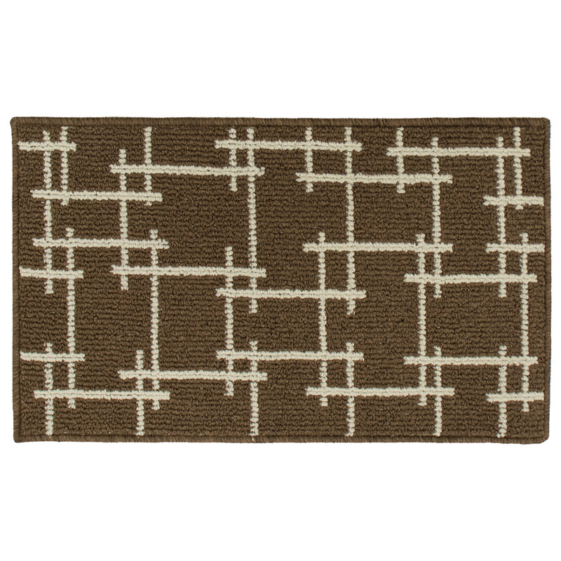 Non-Slip Indoor Doormat, Brown, Rectangle W50 x L80 cm