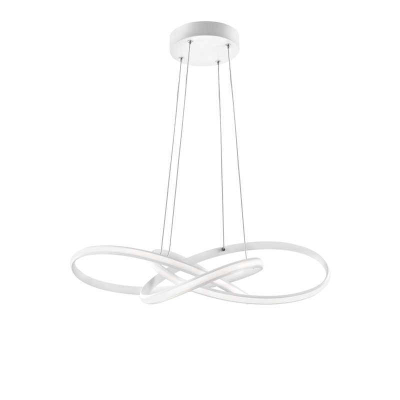 Brennan 1 - Light LED Geometric Pendant, White