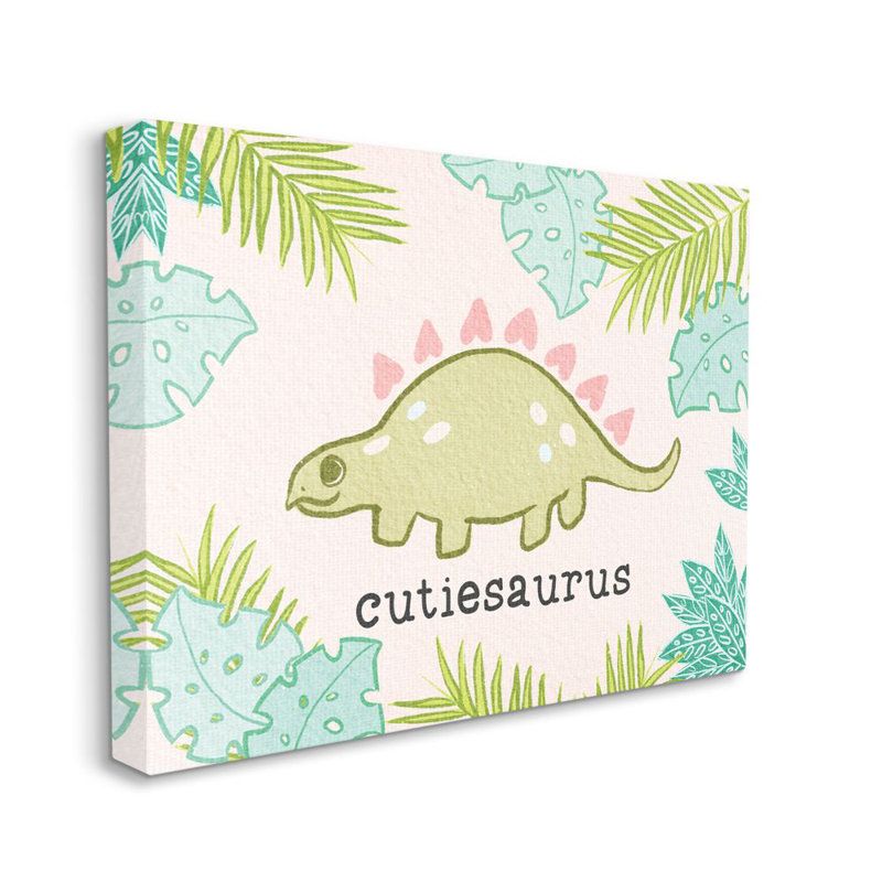 Baltes Cutiesaurus Dinosaur Kids Design, H 16 po x l 20 po x P 1,5 po, Toile tendue