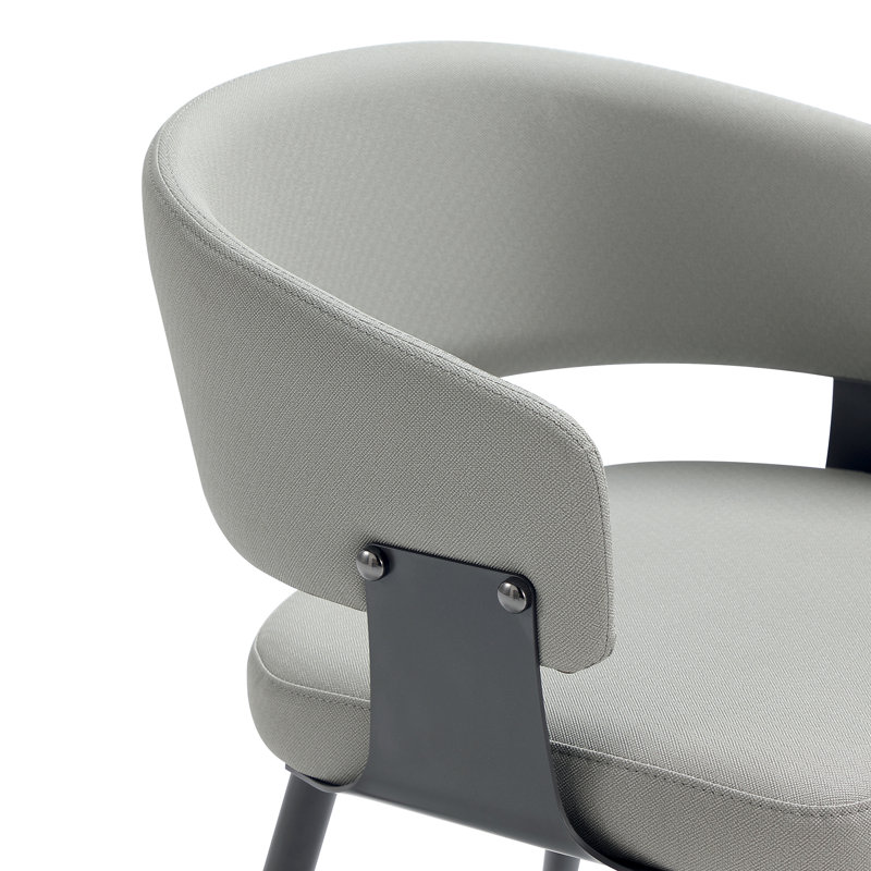 Chaise de salle à manger rembourrée Luce,  Gris pierre