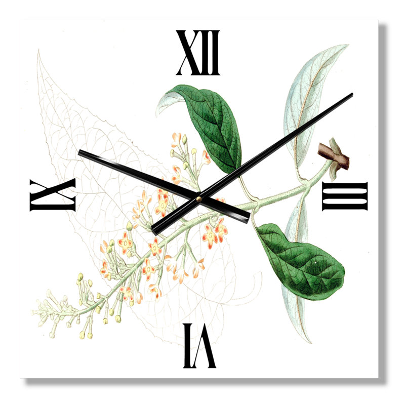 Vintage Plant Life XXVII - Horloge murale traditionnelle, Très grand