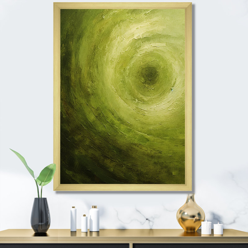 Green Orbit Spiral I - Abstract Spirals, reproduction d'art mural_106155, H 20 po x l 12 po x P 1 po