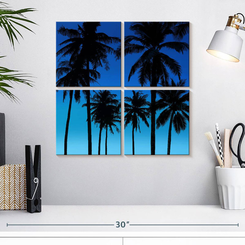 Gillard Palms Black On Blue I