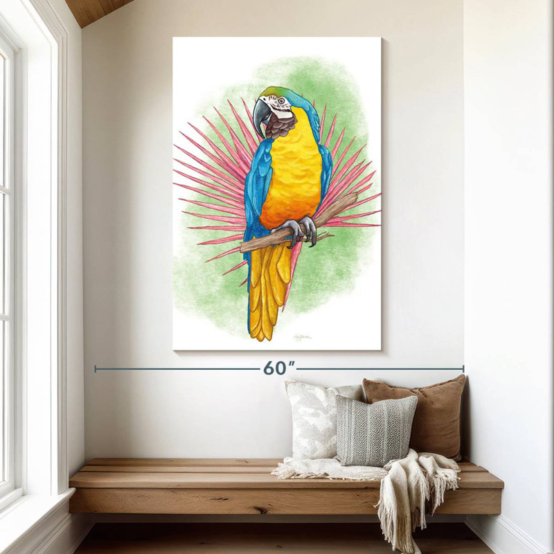 Brampt Tropical Macaw Flair, 51" H x 34" W