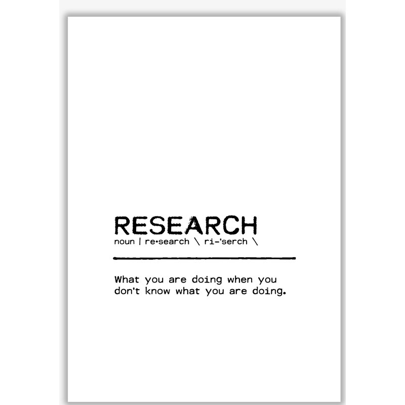 Research - Print, No Frame, 85 cm H x 60 cm W x 1 cm D